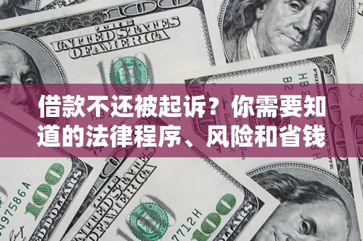 济南借款不还被起诉？你需要知道的法律程序、风险和省钱技巧